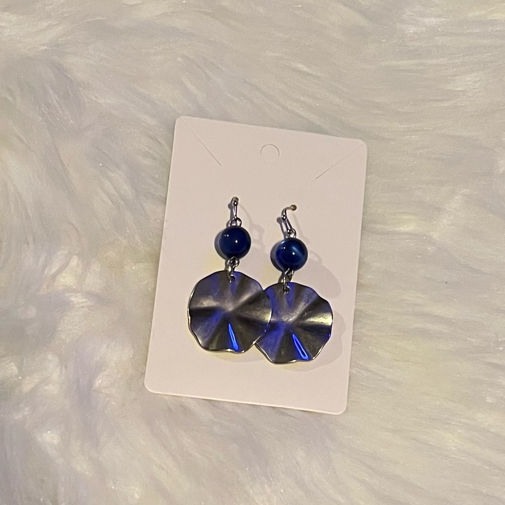 Blue/Silver Drop Earrings